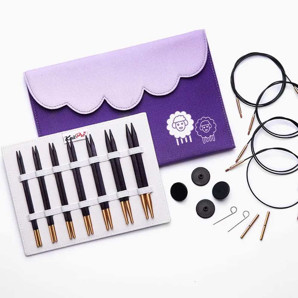 KnitPro Jadore Cubics Deluxe austauschbare Rundstricknadel Set 4,00 - 8,00 mm
