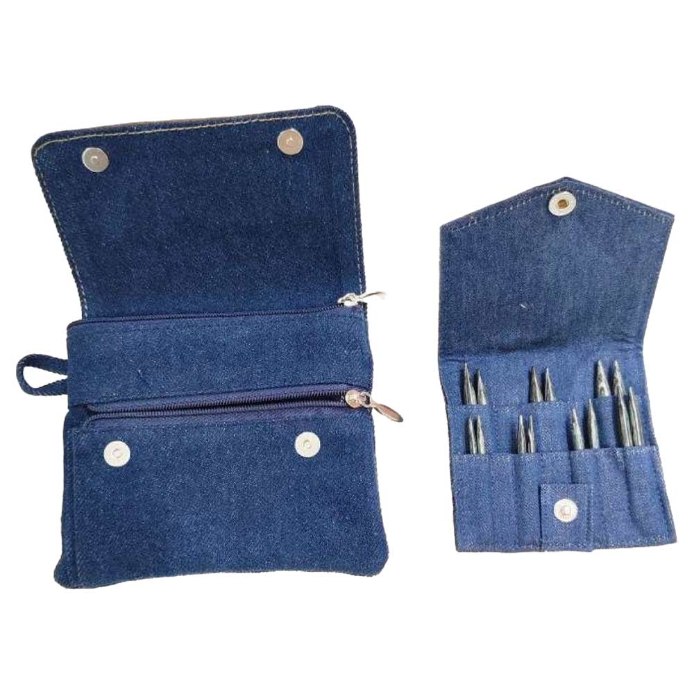 KnitPro Set austauschbare Rundstricknadeln Indigo Wood Short