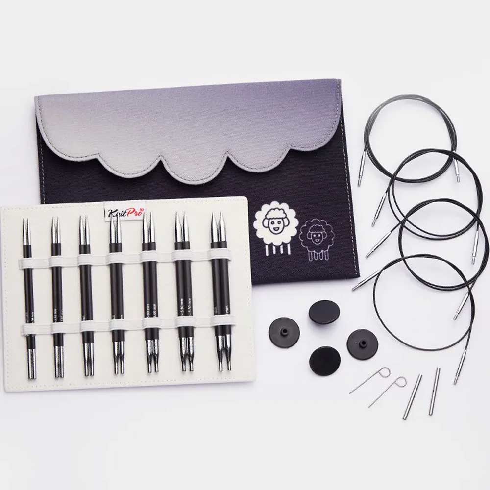 KnitPro Karbonz Deluxe Rundstricknadel Set 3,00 - 6,00 mm