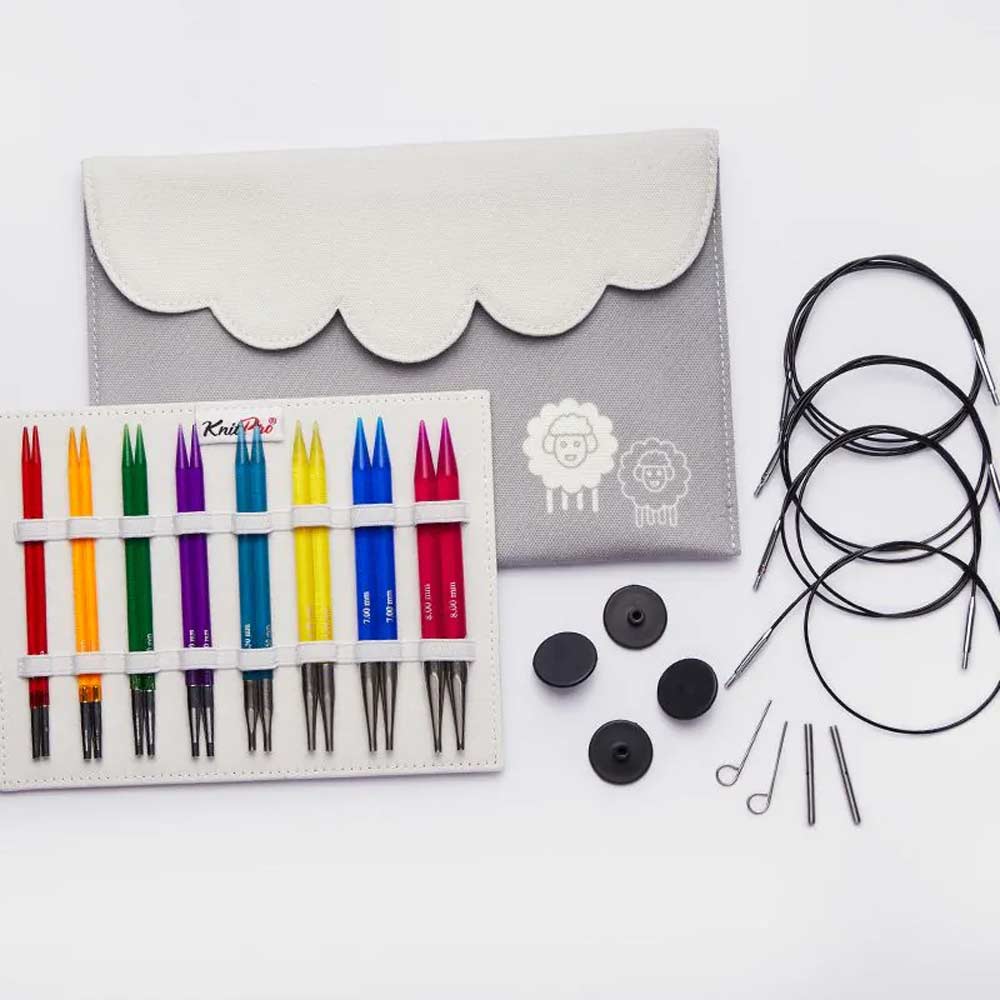 KnitPro Trendz Deluxe auswechselbare Rundstricknadel Set 3,50 - 8,00 mm