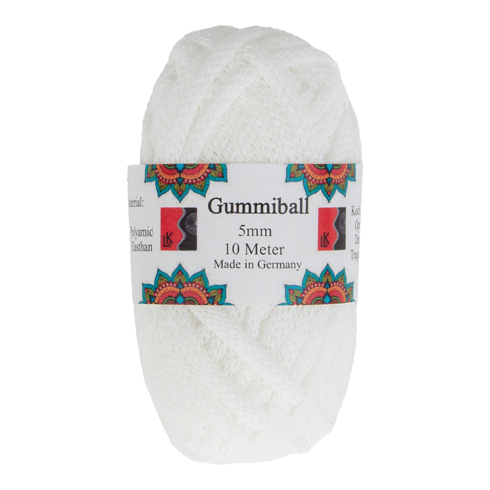 Pro Lana Gummiball 10 m in Schwarz oder Weiß