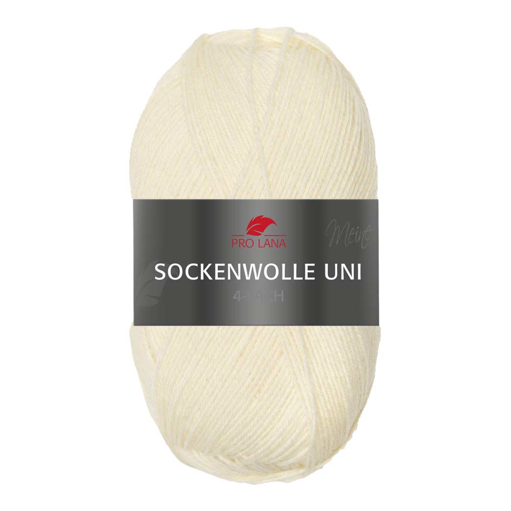Pro Lana Sockenwolle uni 4 fädig in verschiedenen Farben