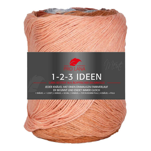 Pro Lana 1-2-3 Ideen Baumwollgarn in verschiedenen Farben