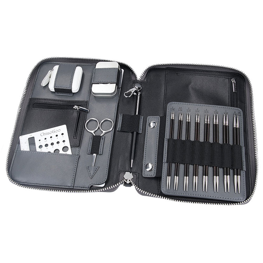 ChiaoGoo Forté 2.0 SS-Tipped austauschbare Rundstricknadel Set 2,75-10 mm, 13 cm Länge