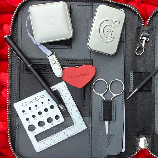 ChiaoGoo Forté 2.0 SS-Tipped austauschbare Rundstricknadel Set 2,75-10 mm, 13 cm Länge
