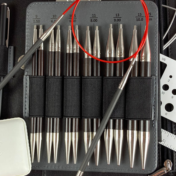 ChiaoGoo Forté 2.0 SS-Tipped austauschbare Rundstricknadel Set 2,75-10 mm, 13 cm Länge