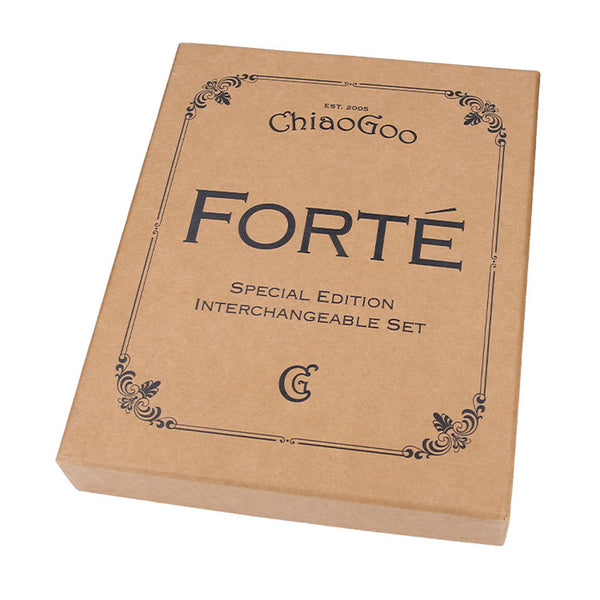 ChiaoGoo Forté 2.0 SS-Tipped austauschbare Rundstricknadel Set 2,75-10 mm, 13 cm Länge