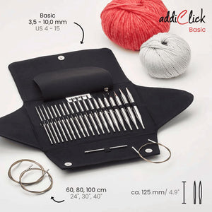 addiAddi Click Basic Etui Rundstricknadel Set 3,50 - 10,00 mm
