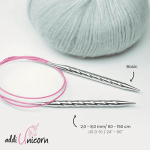 Gustav Selter GmbH & Co. KGAddi Unicorn Basic Metall Rundstricknadeln in verschiedenen Längen und Stärken