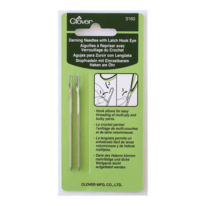 CLOVER MFG. CO., LTD.Clover Stopfnadeln mit Einrastbarem Haken am Öhr 2 Stück