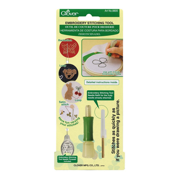 CLOVER MFG. CO., LTD.Clover Zierstichnadel in der Farbe grün/gelb