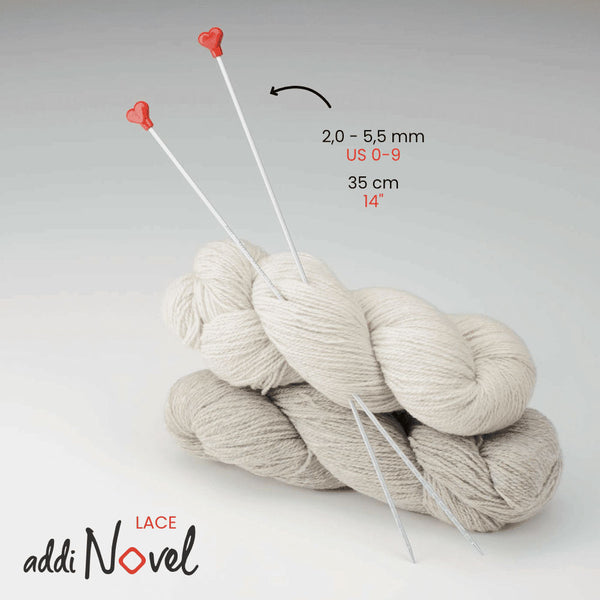 Addi Novel Jackenstricknadel 2,00 mm - 5,50 mm 35 cm Länge