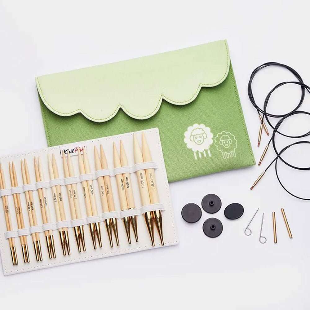 KnitPro InternationalKnitPro Bamboo Deluxe auswechselbare Rundstricknadel Set 3,00 - 10,00 mm
