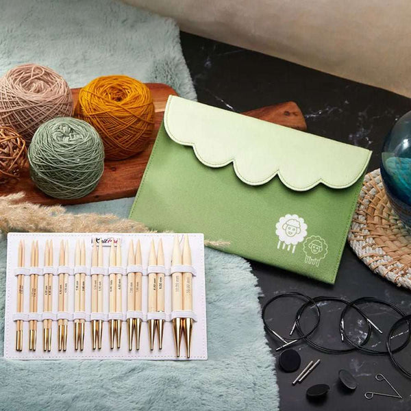 KnitPro InternationalKnitPro Bamboo Deluxe auswechselbare Rundstricknadel Set 3,00 - 10,00 mm
