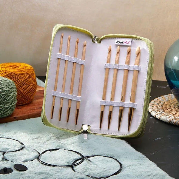KnitPro InternationalKnitPro Deluxe Bamboo Tunesische Häkelnadel Set 3,50 - 8,00 mm