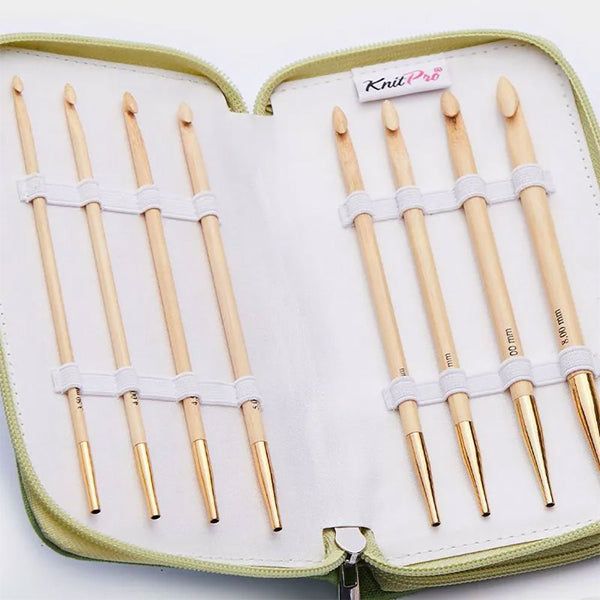 KnitPro InternationalKnitPro Deluxe Bamboo Tunesische Häkelnadel Set 3,50 - 8,00 mm